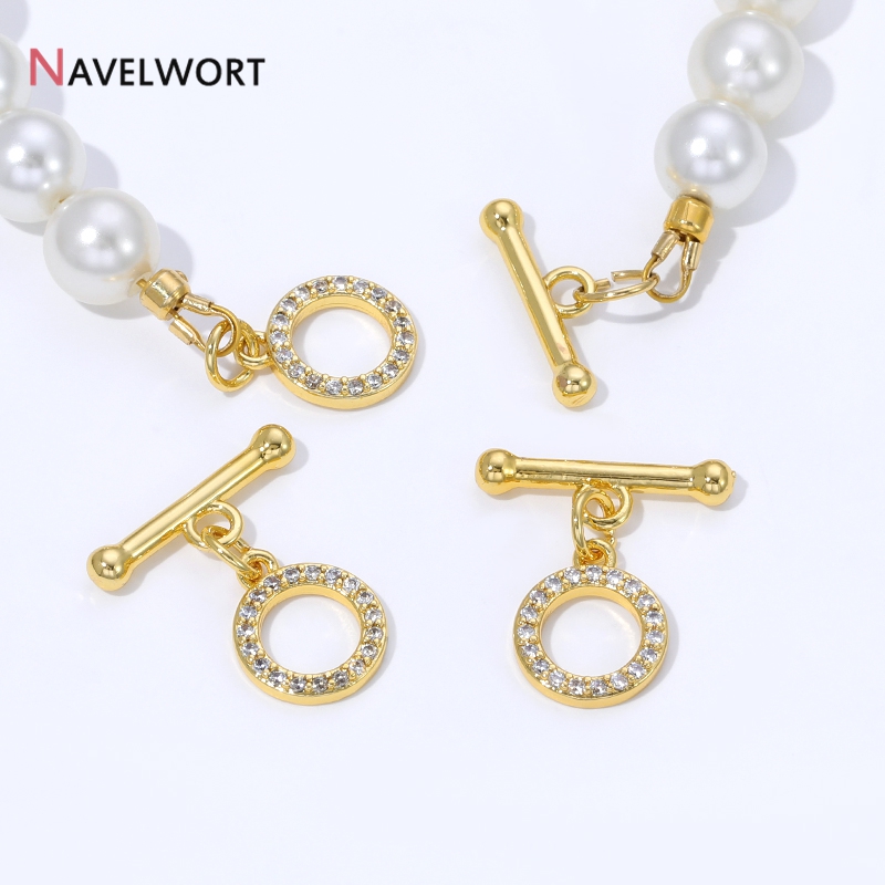 Jewelry Making Gold - 18K Gold Plated Brass Inlaid Zircon