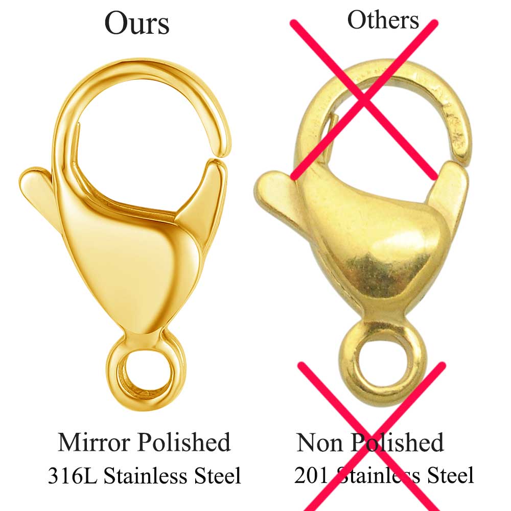 20/30/40 316L Stainless Steel  - Jewelry Making Gold recension och pris