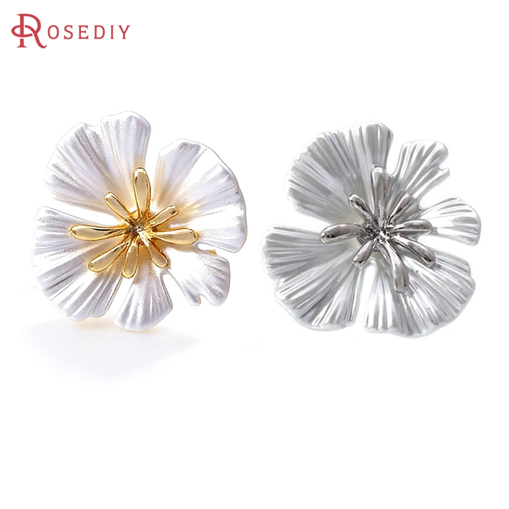 18K Gold Color Brass Flower St - Jewelry Making Gold recension och pris