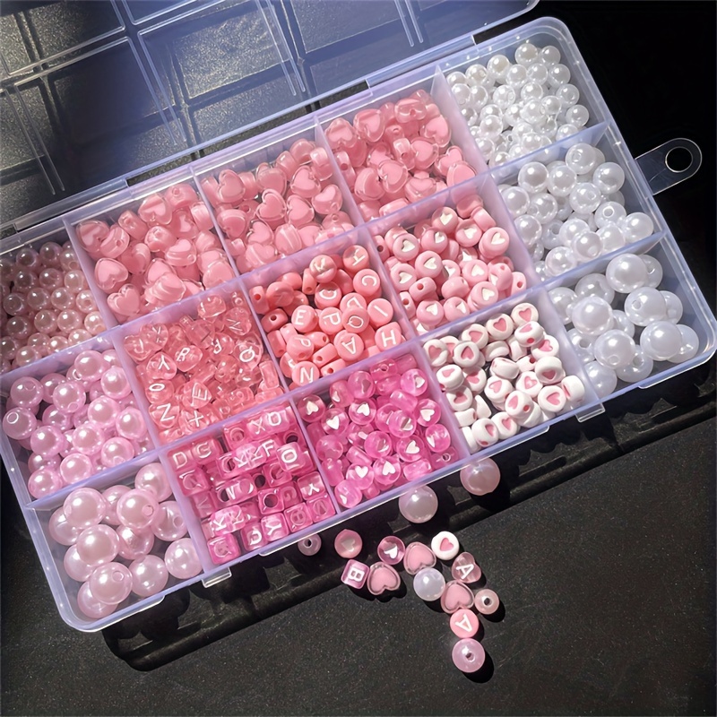 10-piece pink alphabet box, ac - Jewelry Making Organizer recension och pris