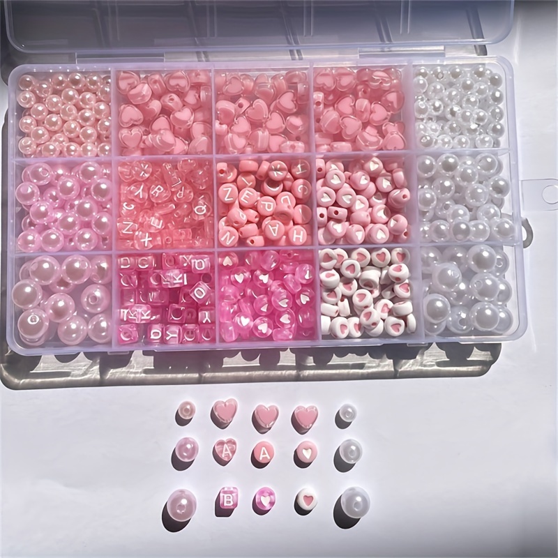 10-piece pink alphabet box, ac - Jewelry Making Organizer recension och pris