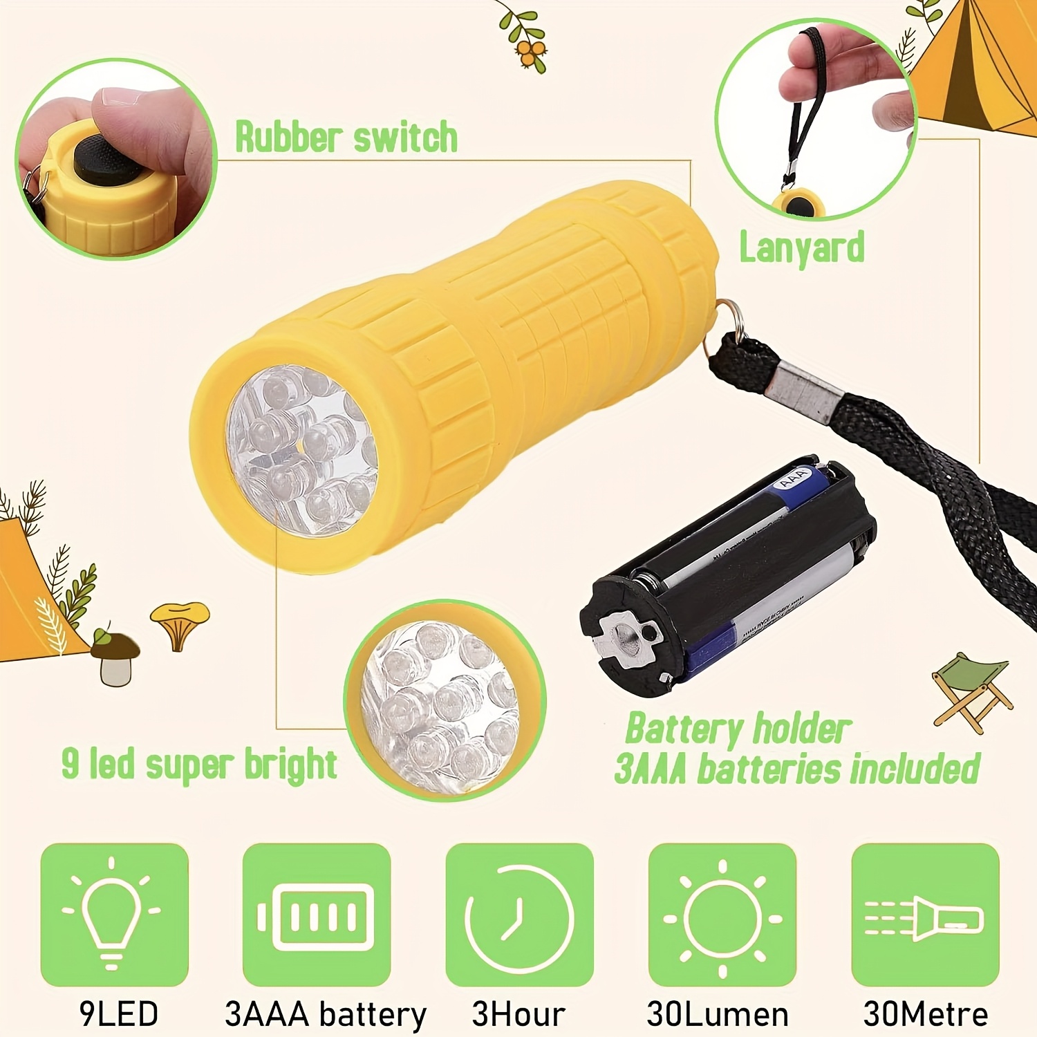 Mini Portable Flashlight Nine  - Jewelry Making Torch recension och pris