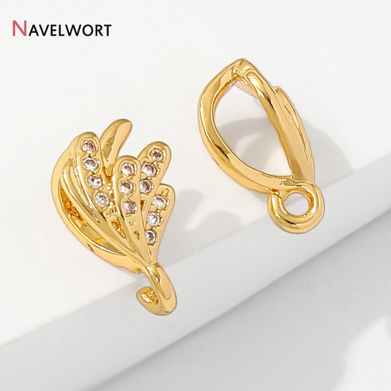 18K Gold Plated Brass With Zir - Jewelry Making Gold recension och pris