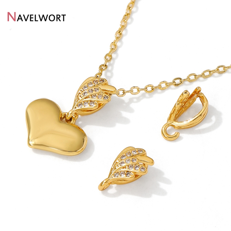 18K Gold Plated Brass With Zir - Jewelry Making Gold recension och pris