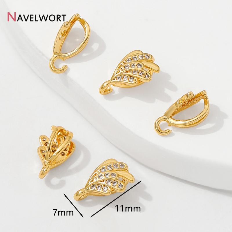 18K Gold Plated Brass With Zir - Jewelry Making Gold recension och pris
