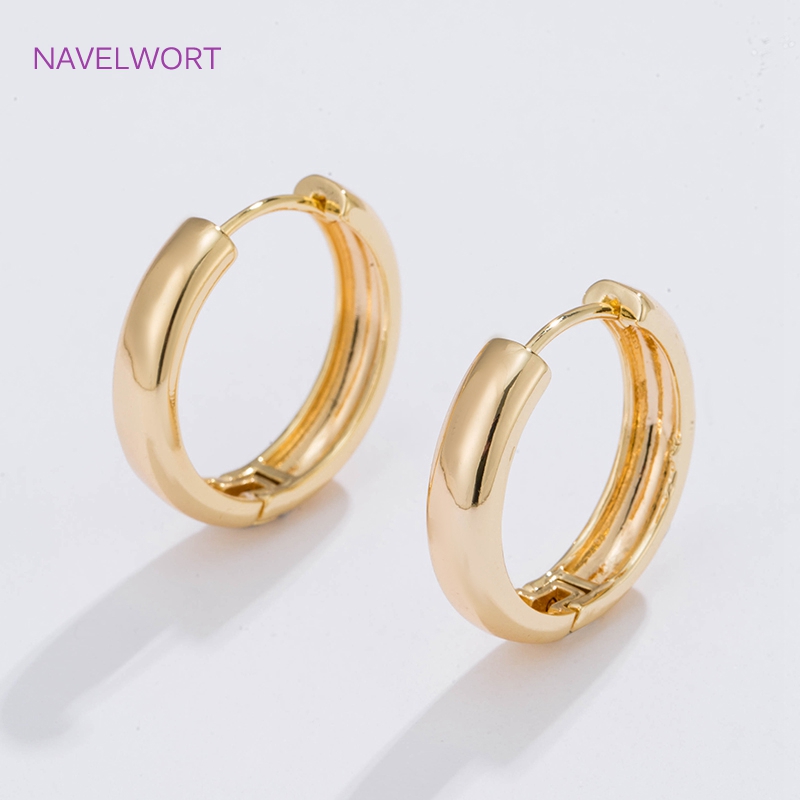 6 Sizes Gold Plated Circle Hoo - Jewelry Making Gold recension och pris
