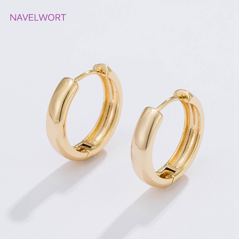 6 Sizes Gold Plated Circle Hoo - Jewelry Making Gold recension och pris