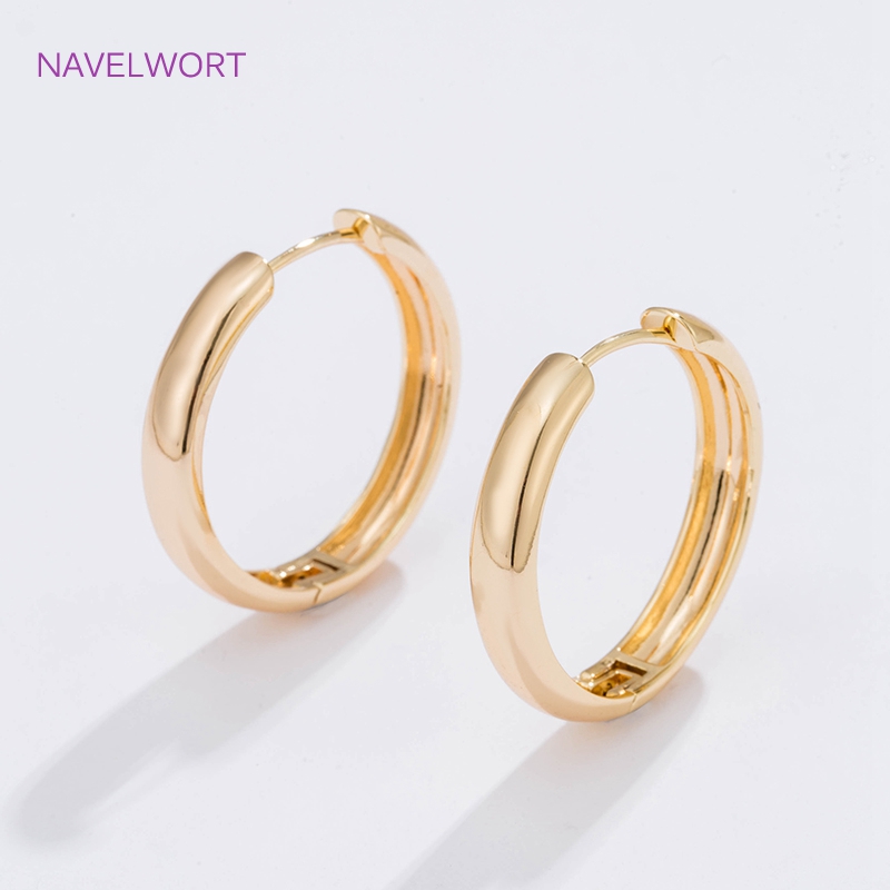 6 Sizes Gold Plated Circle Hoo - Jewelry Making Gold recension och pris