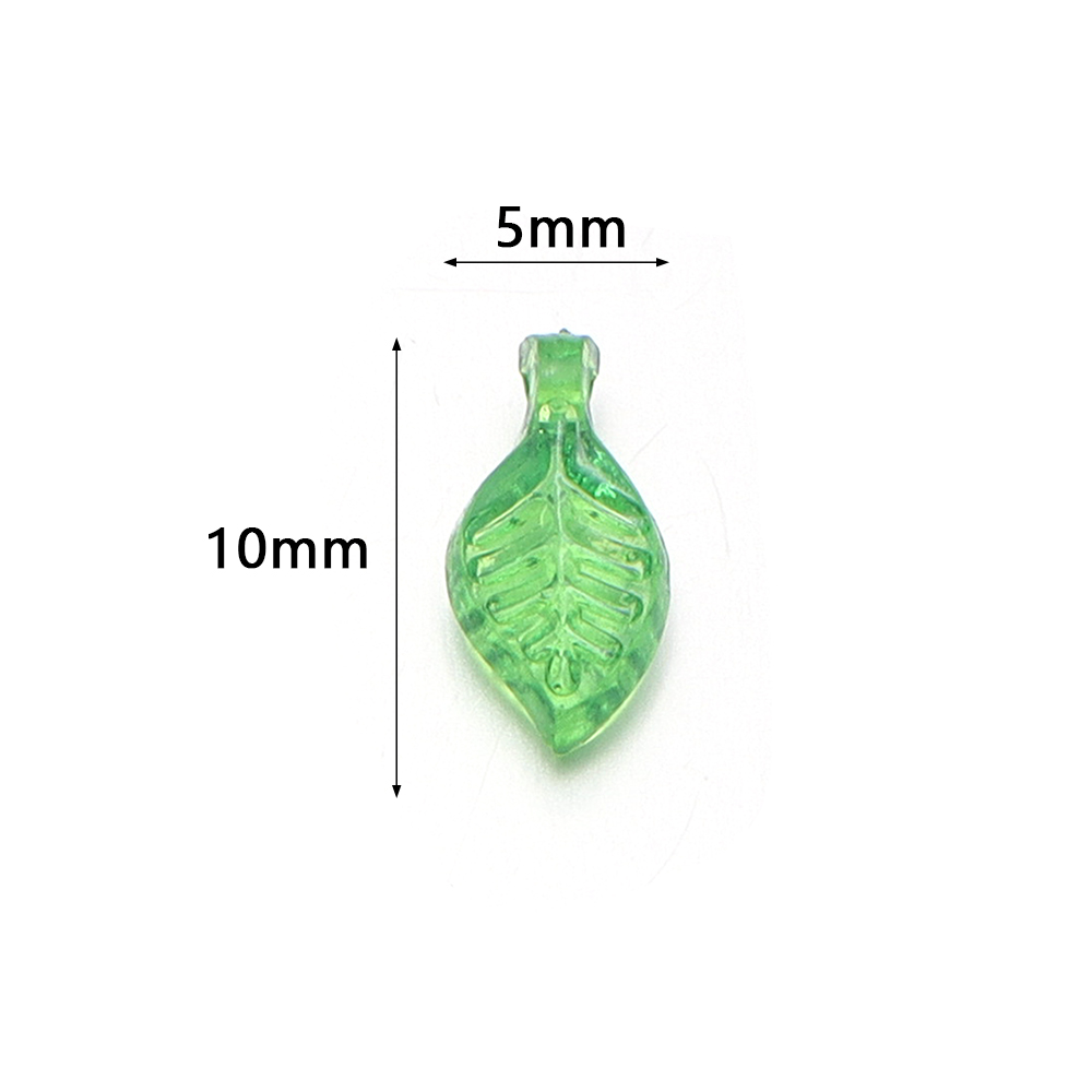 200pcs/lot Green Leaves Glass  - Crystal Bead Mix recension och pris