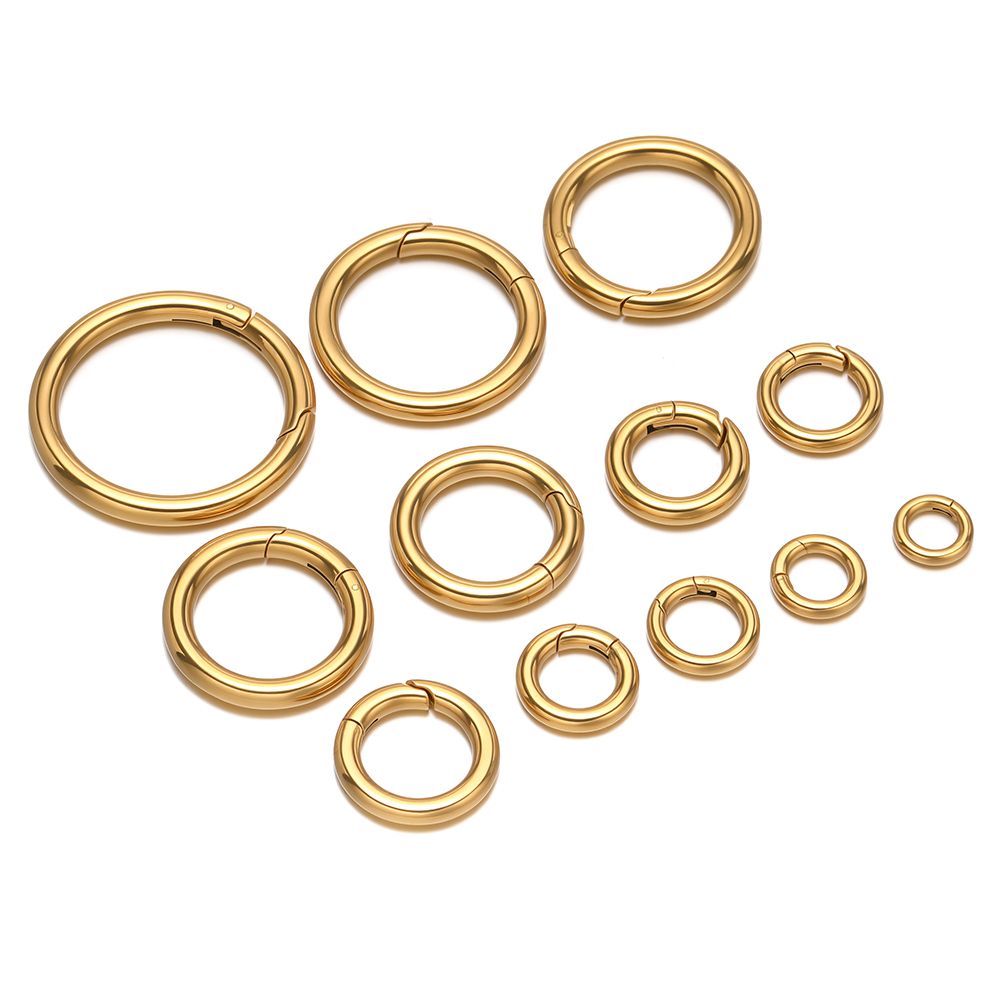 2Pcs/Lot Round Spring Clasps S - Jewelry Making Gold recension och pris
