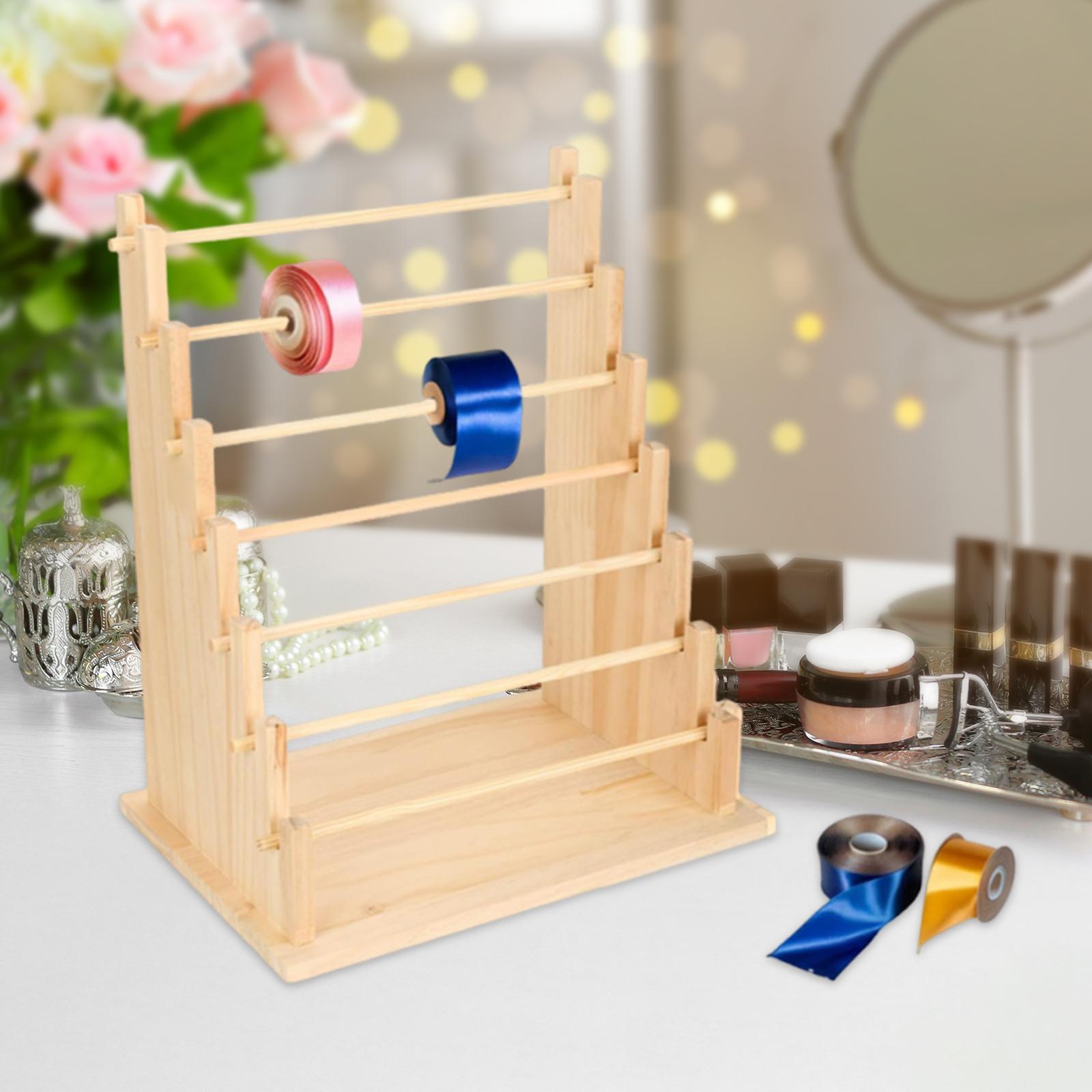 Wooden Ribbon Organizer Rack S - Jewelry Making Organizer recension och pris