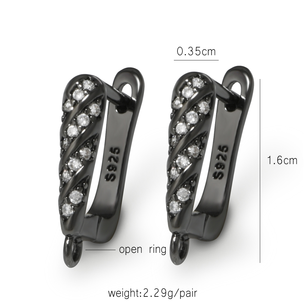 YANASI 1 Pair Gun Black  Brass - Jewelry Making Gold recension och pris