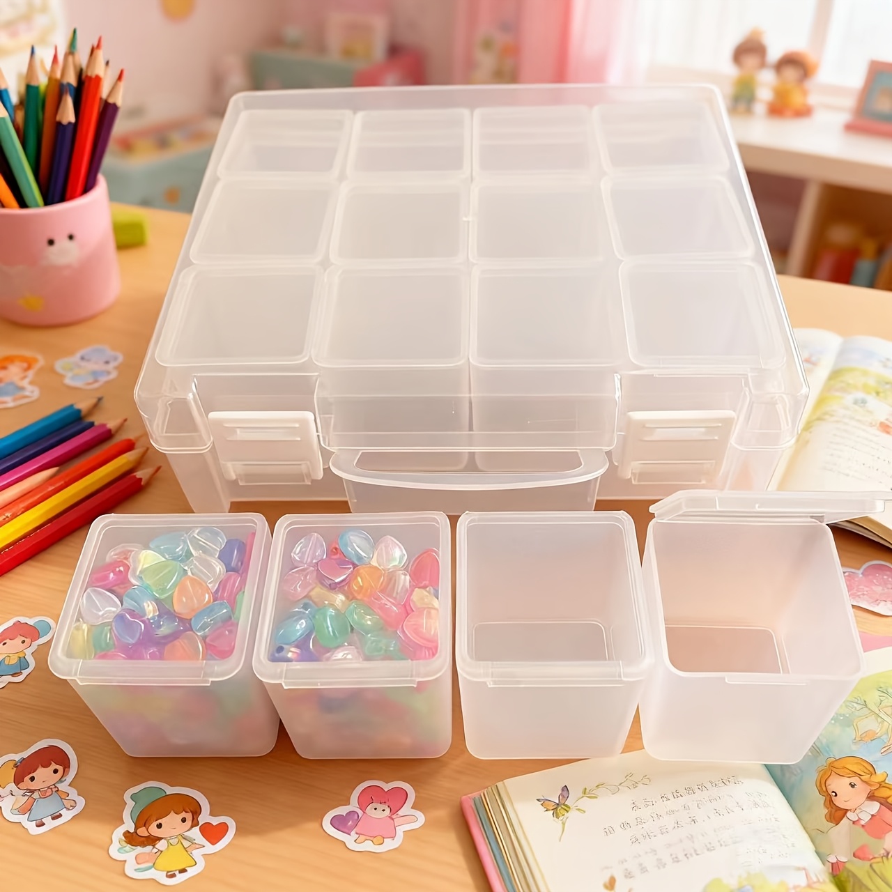 12-Grid Large Capacity Plastic - Jewelry Making Organizer recension och pris