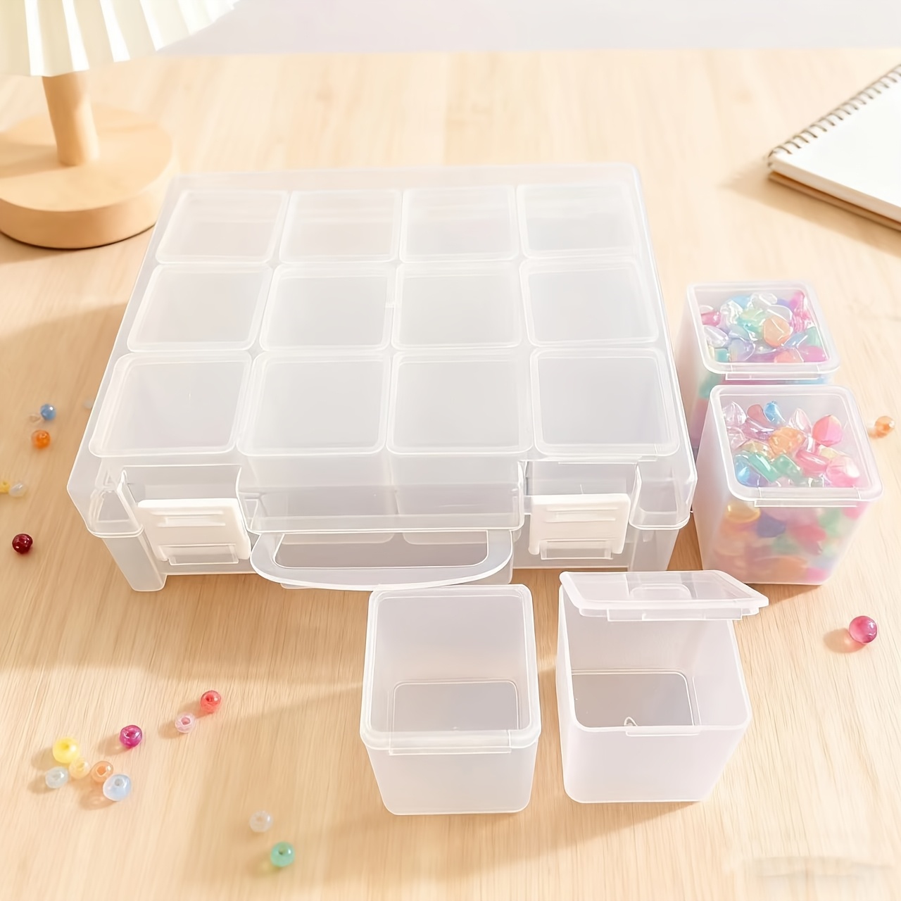 12-Grid Large Capacity Plastic - Jewelry Making Organizer recension och pris