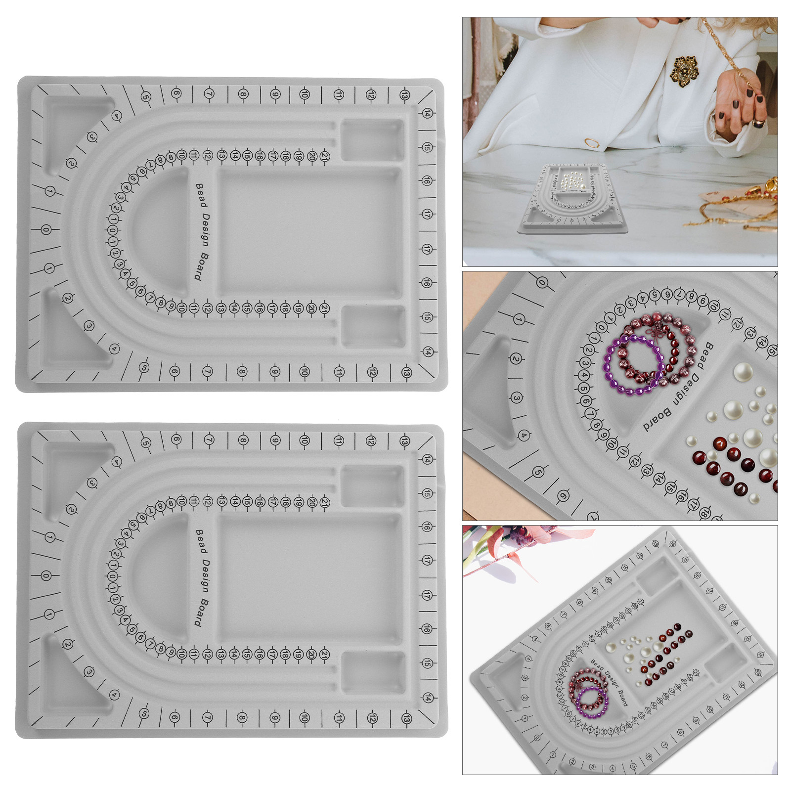 2Pcs Bead Design Board Jewelry - Jewelry Making Organizer recension och pris