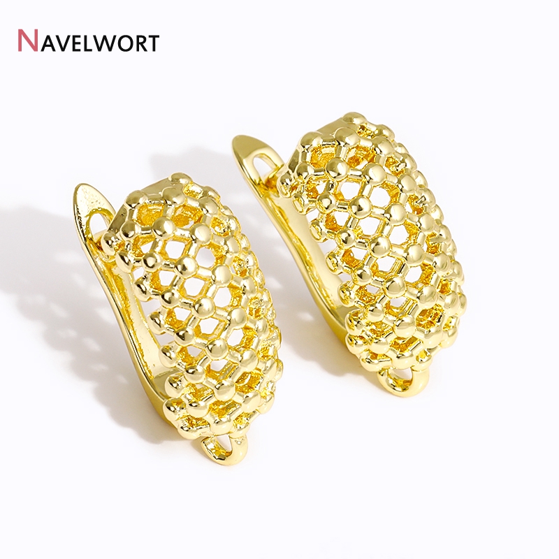 18K Gold Plated Brass  Hollow  - Jewelry Making Gold recension och pris